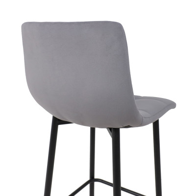 Кресло полубарное РОЙ РВ Velutto 32 (серый) велюр/черный