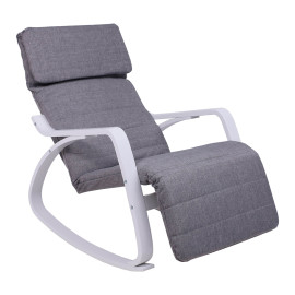 Кресло-качалка AksHome SMART ткань White grey
