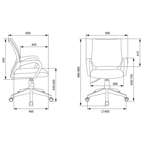 Кресло Бюрократ Burokids 1W розовый единороги