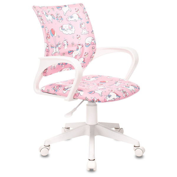 Кресло Бюрократ Burokids 1W розовый единороги