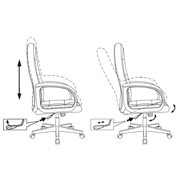 Кресло Бюрократ CH-002 PU слоновая кость