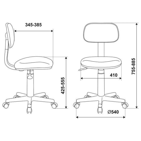 Кресло Бюрократ CH-W201NX серо-голубой