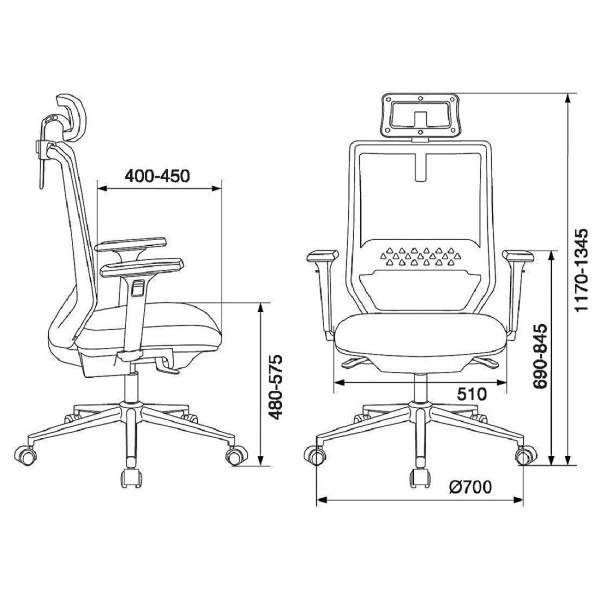 Кресло Бюрократ MC-W612N-H