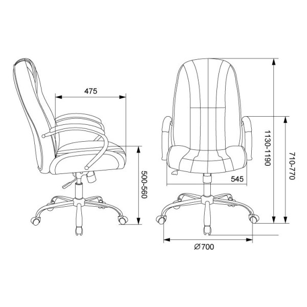 Кресло Бюрократ T-898SL (экокожа) черный