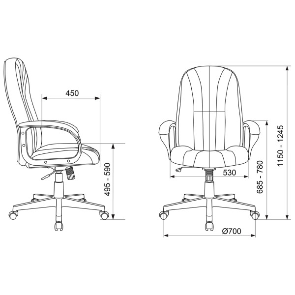 Кресло Бюрократ T-898AXSN (ткань 38) синий