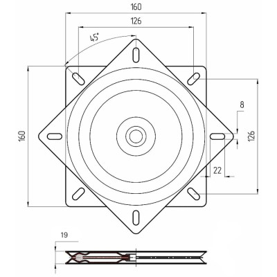 Поворотный механизм для кресел и стульев