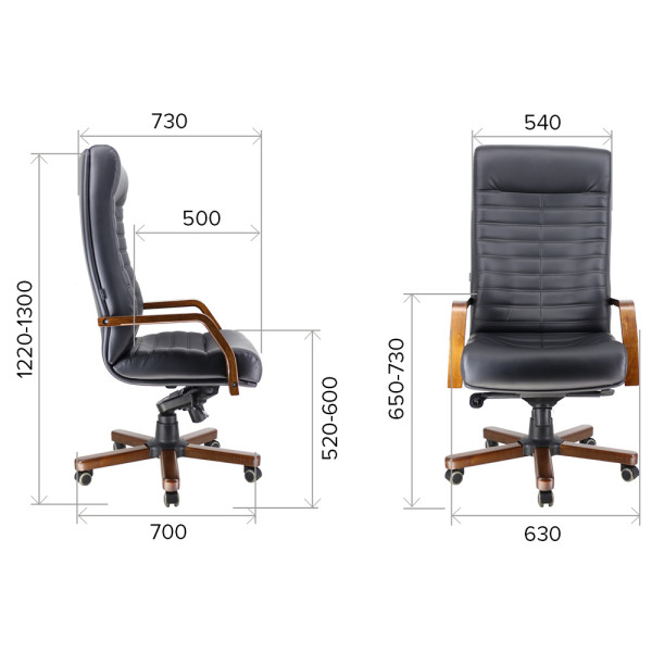 Кресло Everprof Orion Wood натуральная кожа