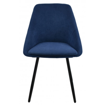 Стул "Монти" лофт, ЭМАЛЬ ЧЕРНЫЙ МУАР,  Catania  Blue