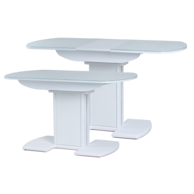 Стол Гала-21 белый /стекло белое optiwhite