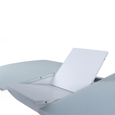 Стол Гала-21 белый /стекло белое optiwhite