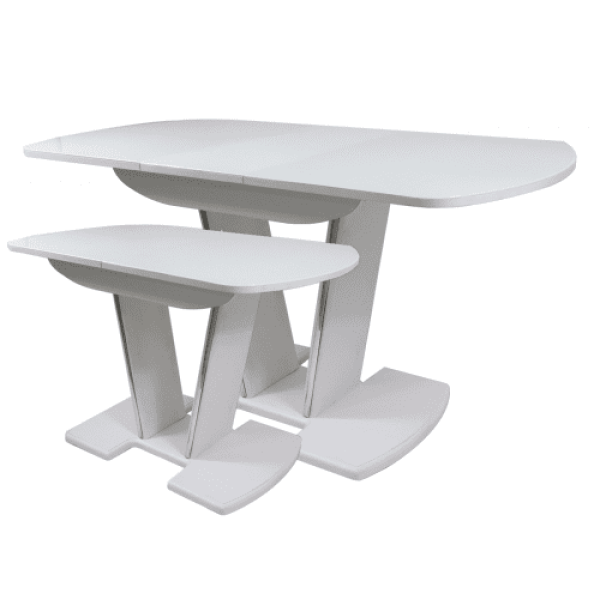 Стол Гала-15 Белый /стекло Белое Optiwhite