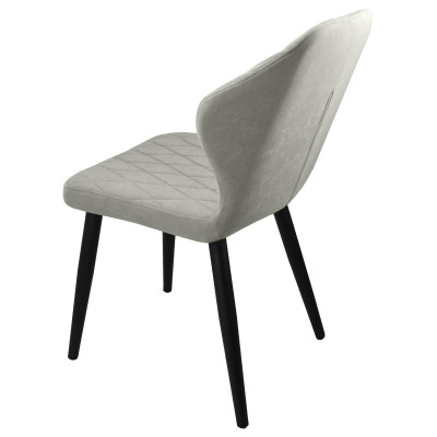 Стул "Бергамо", ЭМАЛЬ ЧЕРНЫЙ МУАР,  Catania Smoke