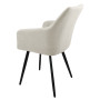 Стул "Диаманте" лофт, ЭМАЛЬ МУАР ЧЕРНЫЙ, ткань Catania Ivory