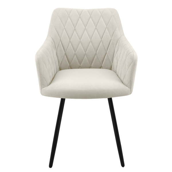 Стул "Диаманте" лофт, ЭМАЛЬ МУАР ЧЕРНЫЙ, ткань Catania Ivory