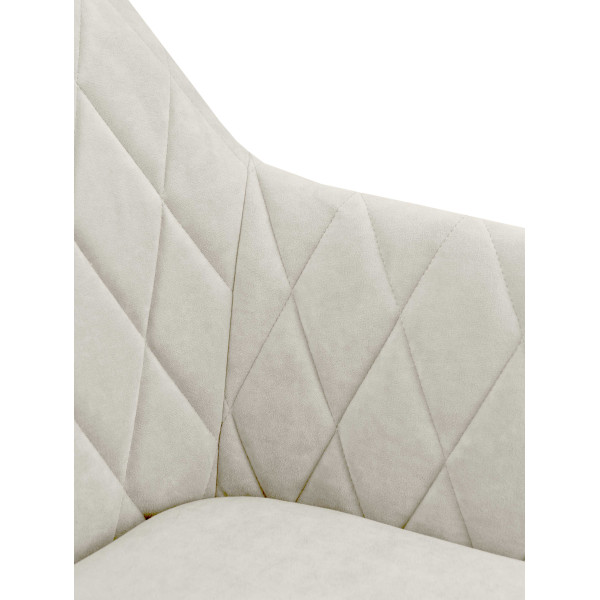 Стул "Диаманте" лофт, ЭМАЛЬ МУАР ЧЕРНЫЙ, ткань Catania Ivory