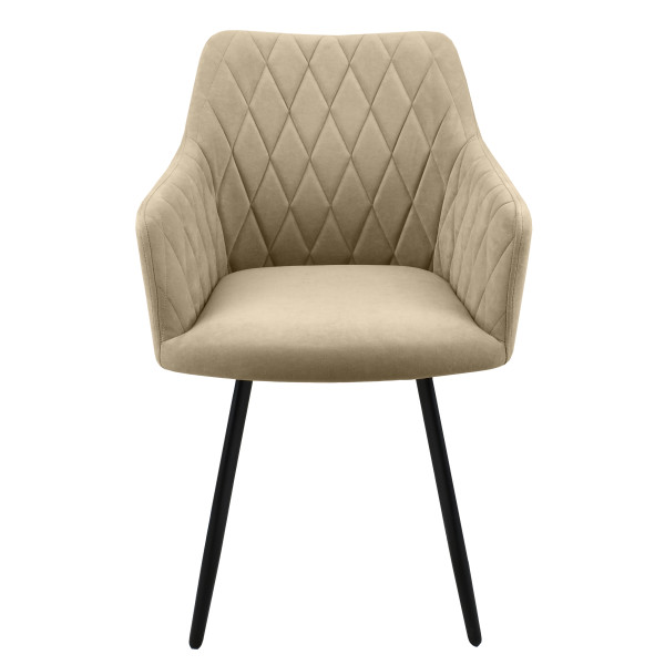 Стул "Диаманте" лофт, ЭМАЛЬ МУАР ЧЕРНЫЙ, ткань Catania Latte