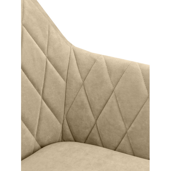 Стул "Диаманте" лофт, ЭМАЛЬ МУАР ЧЕРНЫЙ, ткань Catania Latte