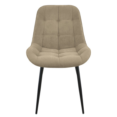 Стул "Флоренция", ЭМАЛЬ ЧЕРНЫЙ МУАР, ткань Catania Latte