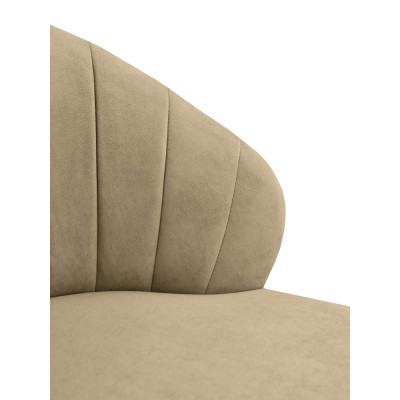 Стул "Камино полубарный", ЭМАЛЬ ЧЕРНЫЙ МУАР, ткань Catania Latte