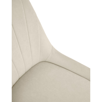 Стул "Марино" лофт, ЭМАЛЬ ЧЕРНЫЙ МУАР, ткань Catania Ivory