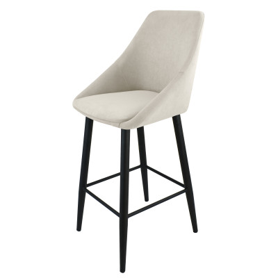 Стул "Монти полубарный", ЭМАЛЬ ЧЕРНЫЙ МУАР,  Catania Ivory