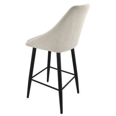 Стул "Монти полубарный", ЭМАЛЬ ЧЕРНЫЙ МУАР,  Catania Ivory