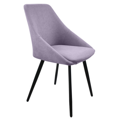 Стул "Монти" лофт, ЭМАЛЬ ЧЕРНЫЙ МУАР,  Catania Lavender