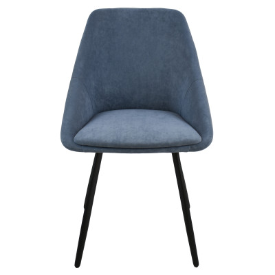 Стул "Монти" лофт, ЭМАЛЬ ЧЕРНЫЙ МУАР, ткань Catania Steel