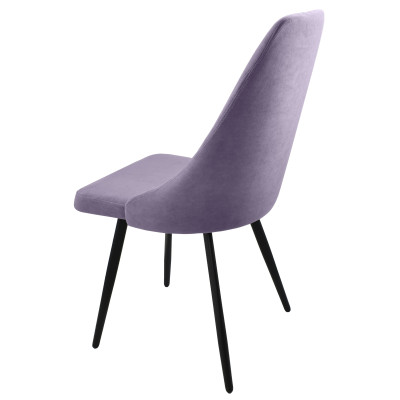 Стул "Верона" ЛОФТ, ЭМАЛЬ ЧЕРНЫЙ МУАР,  Catania Lavender
