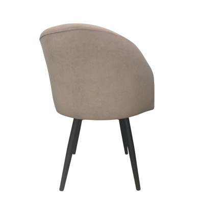 Стул "Камино-гранде РИНГ" поворотный, ЭМАЛЬ ЧЕРНЫЙ МУАР, ткань Catania Latte