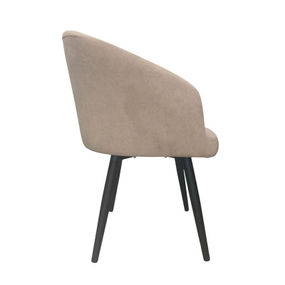 Стул "Камино-гранде РИНГ" поворотный, ЭМАЛЬ ЧЕРНЫЙ МУАР, ткань Catania Latte