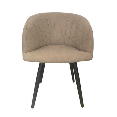 Стул "Камино-гранде РИНГ" поворотный, ЭМАЛЬ ЧЕРНЫЙ МУАР, ткань Catania Latte