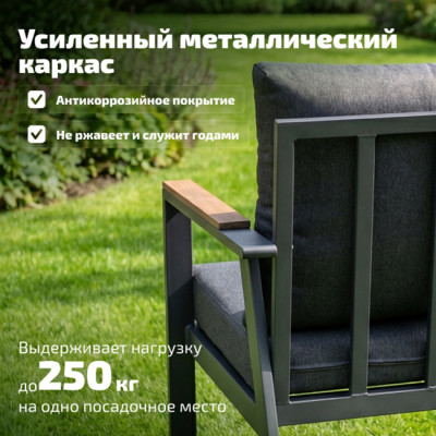 Набор мебели для сада Kingstyle Norvex black