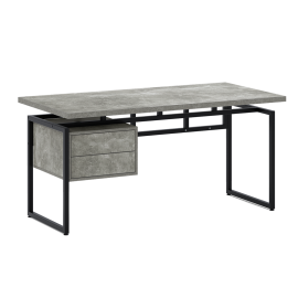 Стол письменный БРЕМЕН (160х80х78 см) Бетон Black