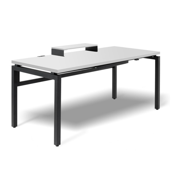 Стол компьютерный БУДАПЕШТ с выдвижным ящиком (180х80х78,9 см) Белый шагрень