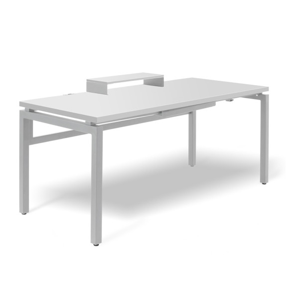 Стол компьютерный БУДАПЕШТ с выдвижным ящиком (180х80х78,9 см) Белый шагрень