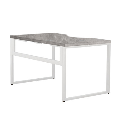 Стол компьютерный КАИР Смарт с вырезом Бетон