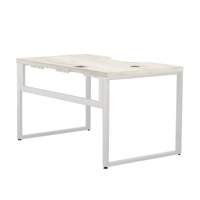 Стол компьютерный КАИР Смарт с вырезом Дуб белый крафт