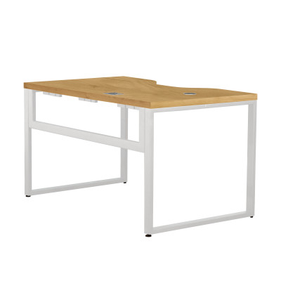 Стол компьютерный КАИР Смарт с вырезом Дуб золотой крафт