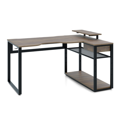 Стол угловой КАИР (160х120х93,05 см) Дуб табачный крафт