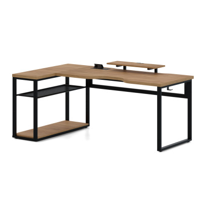 Стол угловой КАИР с полкой 200х120х93,05 см Дуб золотой крафт