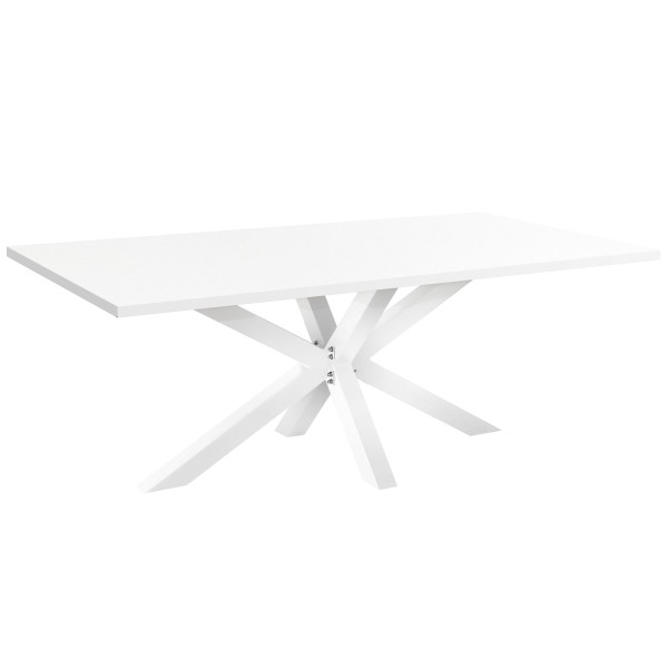 Стол обеденный КЕЙПТАУН с толщиной столешницы 36 мм белый шагрень