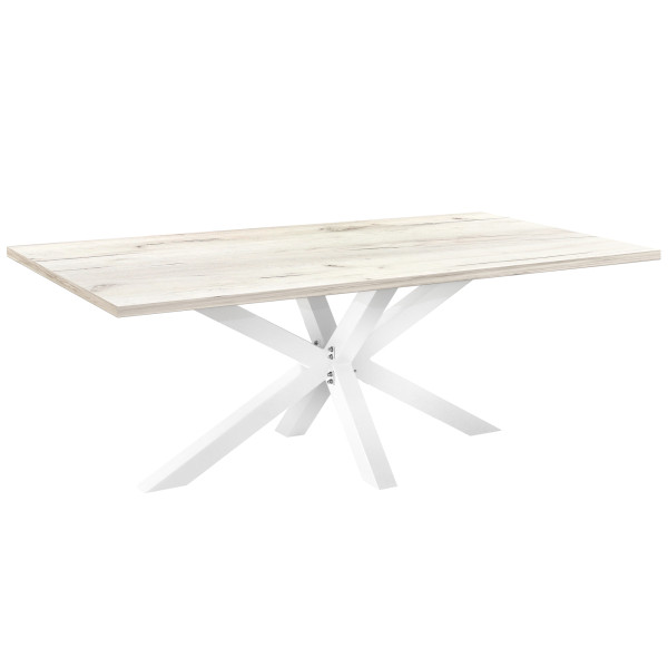 Стол обеденный КЕЙПТАУН с толщиной столешницы 36 мм дуб белый крафт