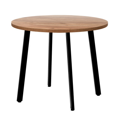 Стол обеденный ШАНХАЙ круглый с толщиной столешницы 36 мм дуб табачный крафт