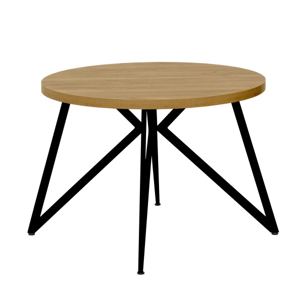 Стол обеденный ЖЕНЕВА круглый с толщиной столешницы 36 мм дуб золотой крафт