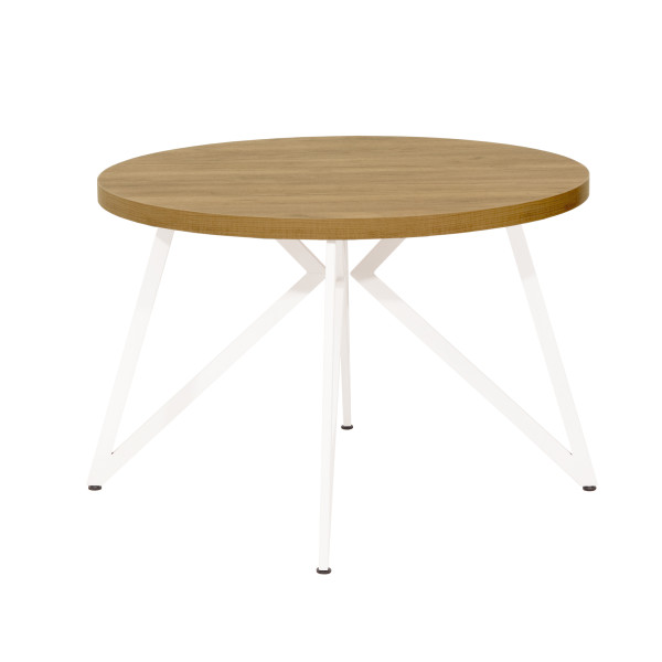 Стол обеденный ЖЕНЕВА круглый с толщиной столешницы 36 мм дуб золотой крафт