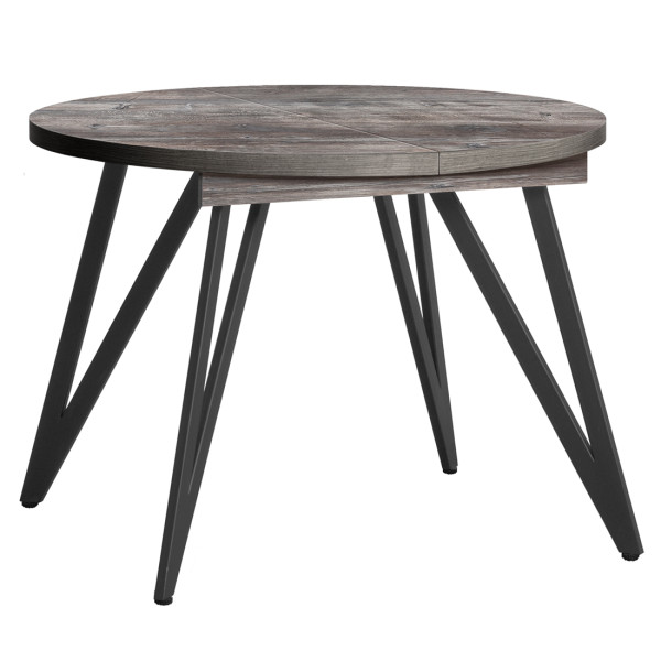 Стол обеденный ЖЕНЕВА 3 круглый раздвижной с толщиной столешницы 36 мм сосна пасадена