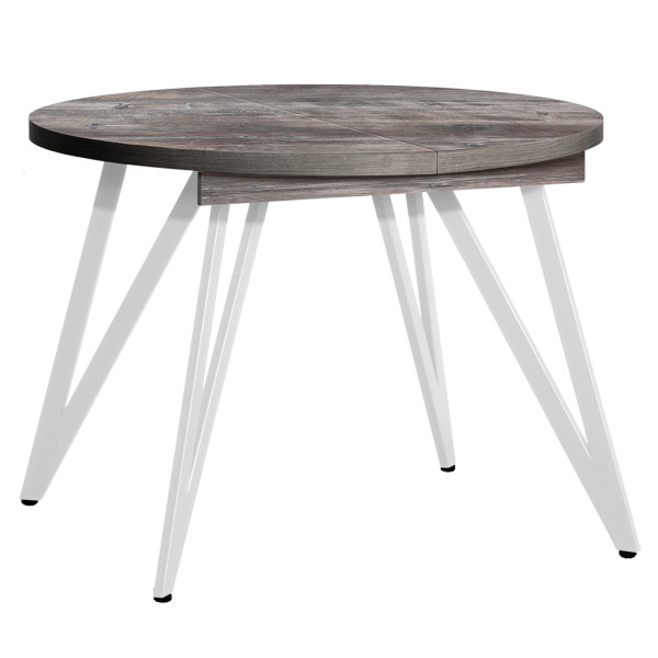 Стол обеденный ЖЕНЕВА 3 круглый раздвижной с толщиной столешницы 36 мм сосна пасадена