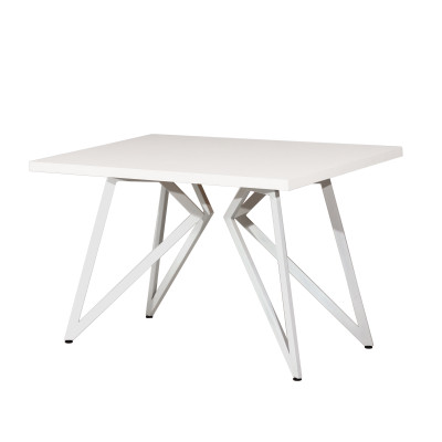 Стол обеденный ЖЕНЕВА прямоугольный с толщиной столешницы 36 мм белый шагрень