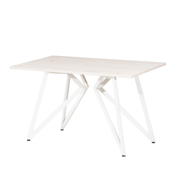 Стол обеденный ЖЕНЕВА прямоугольный с толщиной столешницы 18 мм дуб белый крафт